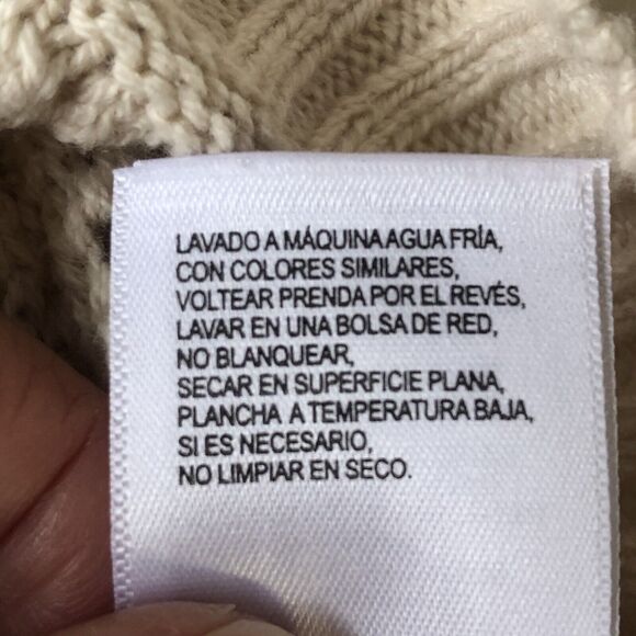 Lucky Brand Women’s Crochet Sweater Vest Beige / Ivory Small NWT - Picture 11 of 14